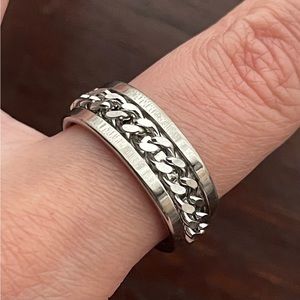Silver Chain Fidget Ring
